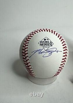 Max Scherzer Signed 2023 WS Baseball Texas Rangers MLB YP407372