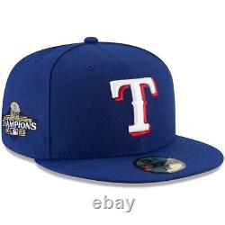 Mens NewEra Royal Texas Rangers 2023 World Series Champ 59FIFTY Fitted Hat 7 1/4