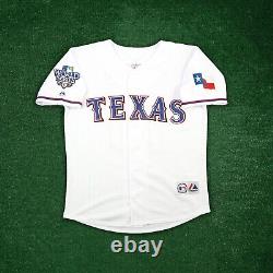 Michael Young 2010 Texas Rangers World Series Men's Home White Jersey (S-3XL)