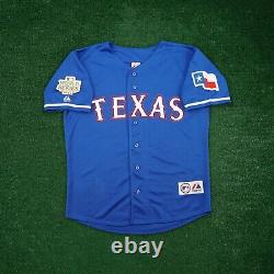 Michael Young 2011 Texas Rangers World Series Men's Alt Blue Jersey (S-3XL)