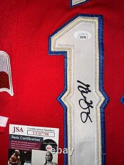 Michael Young Autographed Texas Rangers New Jersey JSA