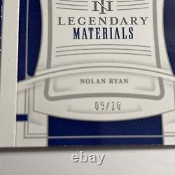 NOLAN RYAN /10 Game Worn Legendary Materials Booklet 2022 National Treasures