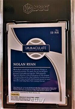 NOLAN RYAN-2021 Panini Immaculate (#3/7) AUTO/AUTOGRPAH SGC 9-MINT, AUTO10