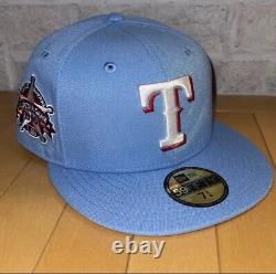New Era 59fifty Texas Rangers Fitted Hat Size 7 3/8 Grey Uv 1995 Asg Patch