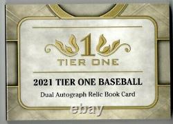 Nick Solak Joey Gallo 2021 Topps Tier One Dual Patch AUTO Booklet #'d/10 DAR-GSO