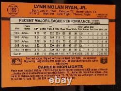 Nolan Ryan 1990 Donruss ERROR Card #166 (No. After Inc) VG