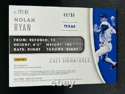 Nolan Ryan 2021 Absolute Baseball Material Signatures AUTO #BMS-NR SP SN /50