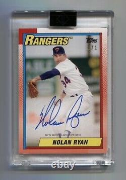 Nolan Ryan 2021 Topps Transcendent Through the Years On-Card Auto True #1/1 1990