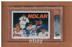Nolan Ryan AUTOGRAPHED 1991 UPPER DECK HEROES BASEBALL CARD SIGNED BECKETT AUTH