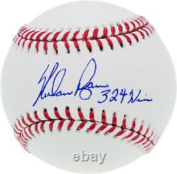 Nolan Ryan Autographed Mlb Baseball Texas Rangers 324 Wins Beckett 201273