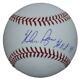 Nolan Ryan Autographed/signed Texas Rangers Oml Baseball Hof Bas 31261
