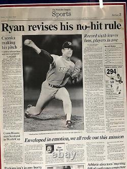 Nolan Ryan Fort Worth Star-Telegram Sports Press Print Sericel TEXAS RANGERS