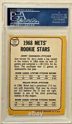 Nolan Ryan & Jerry Koosman Topps 1968 #177 Angels HOF Rookie PSA 6.5