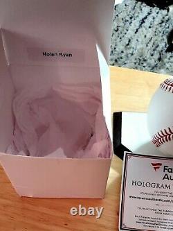 Nolan Ryan Signed Autograph Baseball with COA Perfect Condition