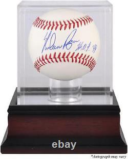 Nolan Ryan Texas Rangers Signed Baseball & HOF99 Insc and Baseball Display Case