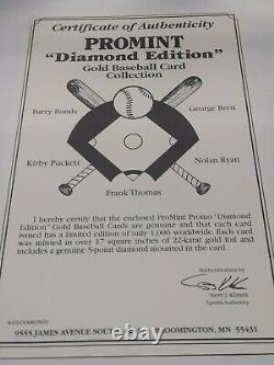 PROMINT Diamond Edition Gold Baseball Card Collection Set Free Shipping