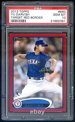 Pop 1! 2012 Topps Target Red Border Rookie Yu Darvish SSP RC ONE-OF-A-KIND