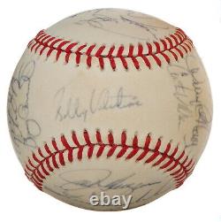 RANGERS 1986 TEAM SIGNED BASEBALL withBOBBY VALENTINE MCDOWELL HOUGH SLAUGHT +MORE