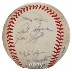 RANGERS 1986 TEAM SIGNED BASEBALL withBOBBY VALENTINE MCDOWELL HOUGH SLAUGHT +MORE