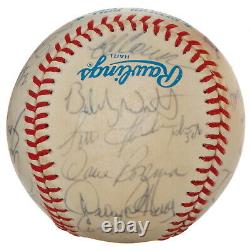 RANGERS 1986 TEAM SIGNED BASEBALL withBOBBY VALENTINE MCDOWELL HOUGH SLAUGHT +MORE