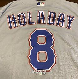 Rare Majestic MLB Texas Rangers Bryan Holaday Team Issued Baseball Jersey