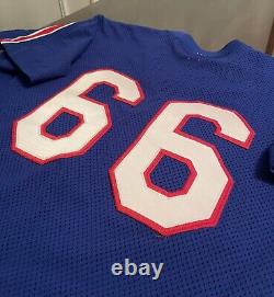 Rare Team Issued Texas Rangers 1993 #66 Authentic On-Field BP Jersey 42/M+ Sborz