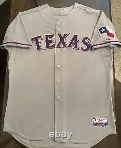 Rare Team Issued Texas Rangers Authentic Majestic On-Field Away Jersey 54/2XL+