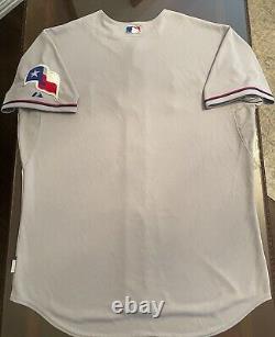 Rare Team Issued Texas Rangers Authentic Majestic On-Field Away Jersey 54/2XL+