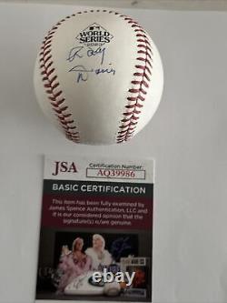 Rare Texas Rangers Owner Ray Davis Autographed 2023 World Series Logo Baseball