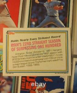 Rare Vintage Great Condition Nolan ryan topps 1991 record breaker #4 Card