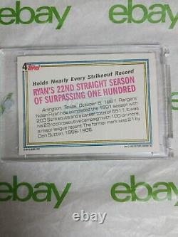 Rare Vintage Mint Condition Nolan Ryan Topps 1991 record breaker #4 Card
