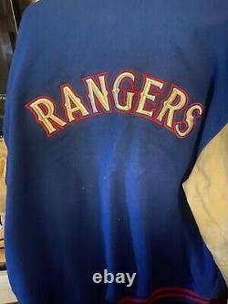 Rare Vintage Texas Rangers MLB Leather Wool Nike Varsity Lettermen Jacket XL