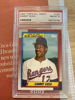 Sammy Sosa Rookie PSA 8 Card Topps 1989 #120 Texas Rangers INVESTABLE ASSET NR