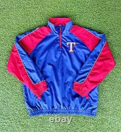 Size XL Texas Rangers Quarter Zip Pullover