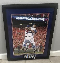 TEXAS RANGERS Neftali Feliz 2010 Celebration Signed 16x20 Framed AL Champions