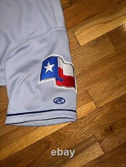 TEXAS RANGERS Rawlings AUTHENTIC Grey Blank Jersey 40 Rodriguez Gonzalez 2001