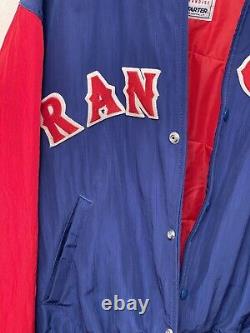 TEXAS RANGERS STARTER JACKET Men's SIZE L Vintage Baseball Jacket Bomber Jacket