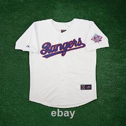 Texas Rangers 1993 Cooperstown Throwback Men's Home White Jersey with Patch