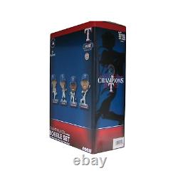 Texas Rangers 2023 World Series Champions 4 Pack Mini Bobble Bobblehead Set