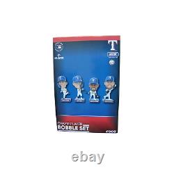 Texas Rangers 2023 World Series Champions 4 Pack Mini Bobble Bobblehead Set