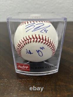 Texas Rangers Andrew Heaney / Brock Burke Signed Autographed 2023 Baseball