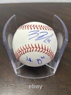 Texas Rangers Andrew Heaney / Brock Burke Signed Autographed 2023 Baseball