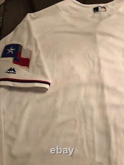 Texas Rangers Authentic On-Field Majestic Flex Base Home Jersey Size 52/2XL 7300