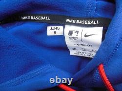 Texas Rangers Baseball Mens XXL Blue Red MLB Team Issued Josh Jung Nike Hoodie
