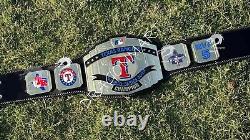 Texas Rangers Championship World Series 2023 Champion Belt Adult Size 2mm Brass
