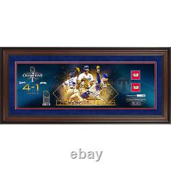 Texas Rangers Framed 2023 World Series Game Used Baseball Pieces Panoramic Photo