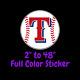 Texas Rangers Full Color Vinyl Decal Hydroflask Decal Cornhole Decal 2