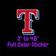 Texas Rangers Full Color Vinyl Decal Hydroflask Decal Cornhole Decal 4