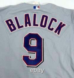 Texas Rangers Hank Blalock #9 Authentic Grey Jersey Rawlings NWT 48 682