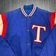 Texas Rangers Jacket Men 2xl Blue Wool Mlb Baseball Vintage 80s Adult Retro Usa